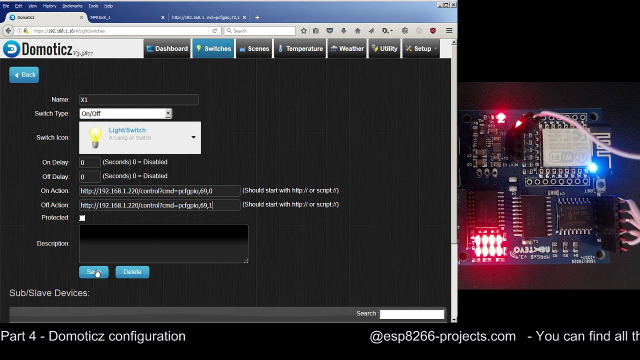 MPRSx8 - PART 4 - ESPEasy + Domoticz configuration