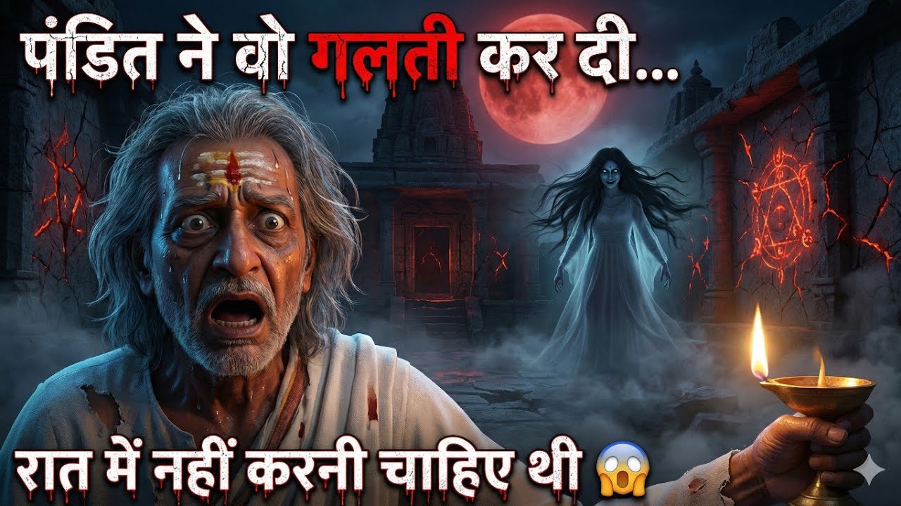 पंडित ने वो गलती कर दी जो रात में नहीं करनी चाहिए थी 😱 | Horror Animation Hindi