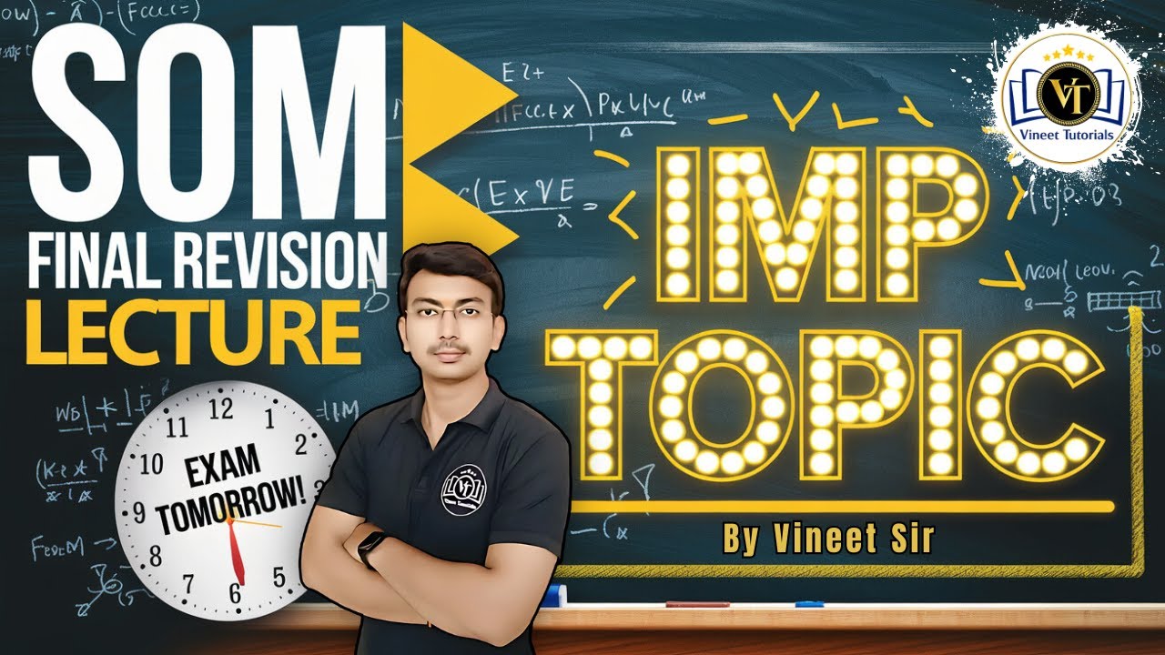 SOM Final Revision of IMP Topics  | Strength of Material IMP Question | Diploma | Vineet Tutorials
