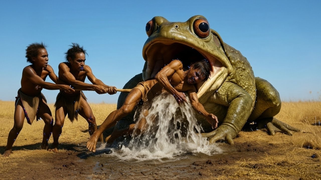 Life 1 Million Years Ago  Rescuing a Fellow from a Giant Frog
