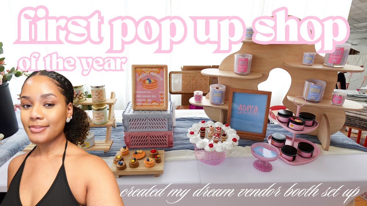 FIRST POP UP SHOP OF 2025 💘 my DREAM vendor booth set up | small biz diaries | vendor market vlog 7