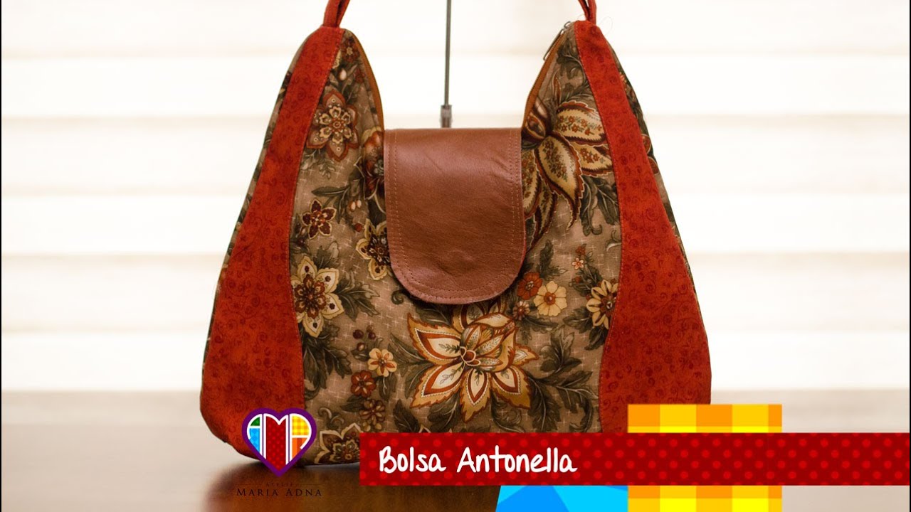 Bolsa de tecido Antonella. DIY. Pretty fabric bag tutorial. Make a pretty bag. Fabric bags