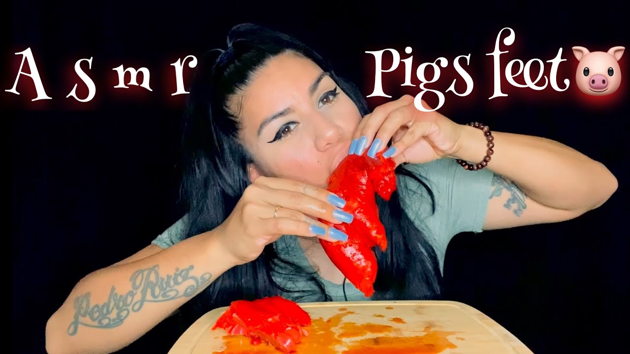 ASMR EATING PIGS FEET MUKBANG 먹방 | NO TALKING EATING SOUNDS SHEEATSASMR