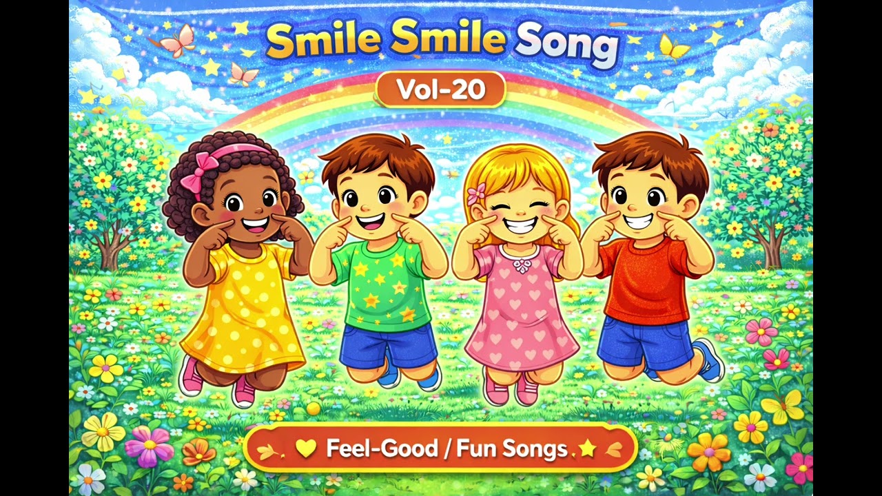 Smile Smile Song for Kids 😊🌈 | Feel-Good Fun Nursery Rhymes | Vol-20