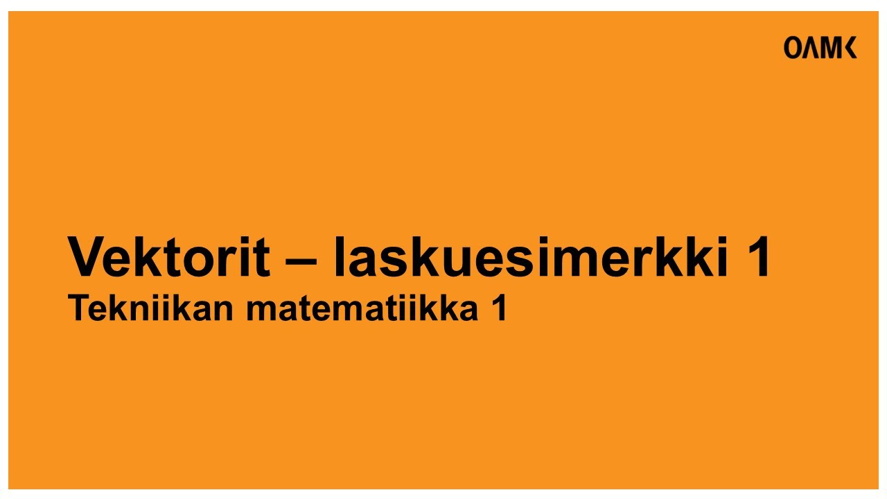 Vektorit - laskeminen geometrian avulla - esim.1