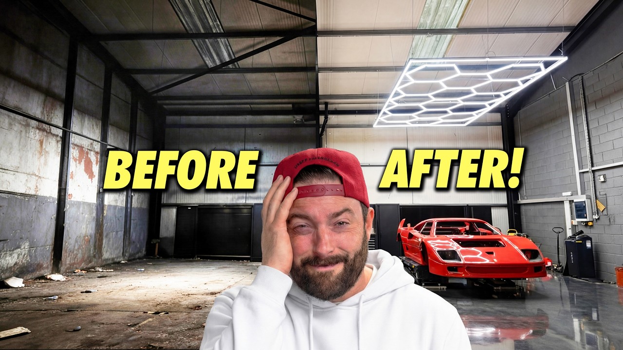 We turned this HUGE building into our dream car workshop! 