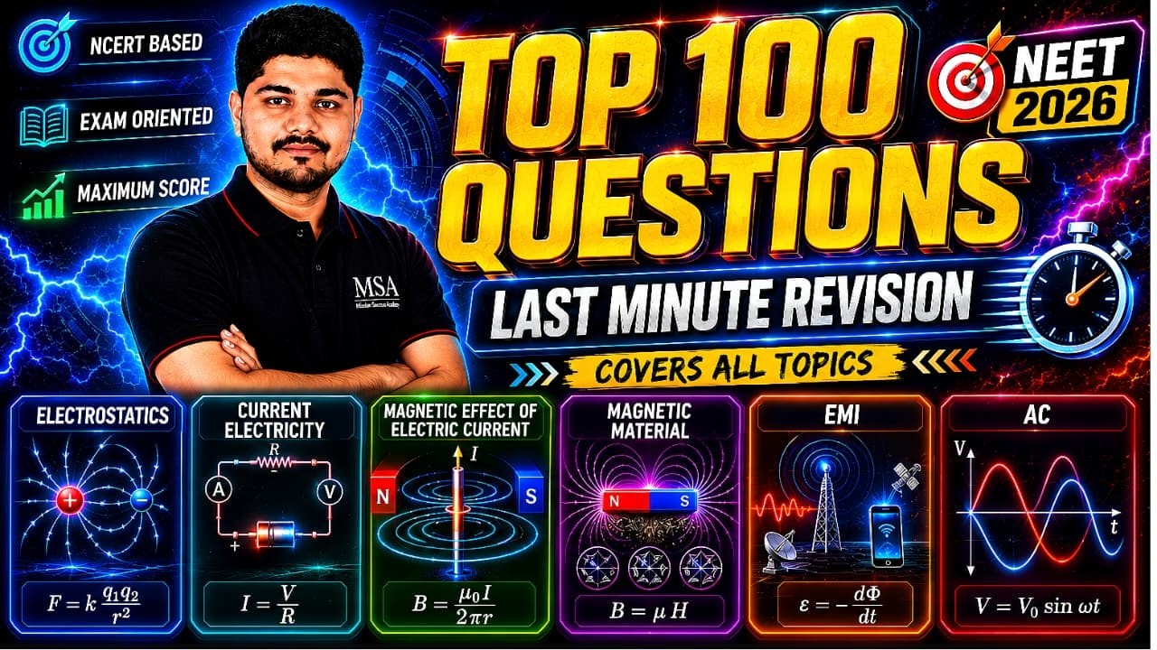 NEET 2026 | LAST MINUTE REVISION | IMP QUE SOLVING | SESSION 3 part 1|  UMESH SIR