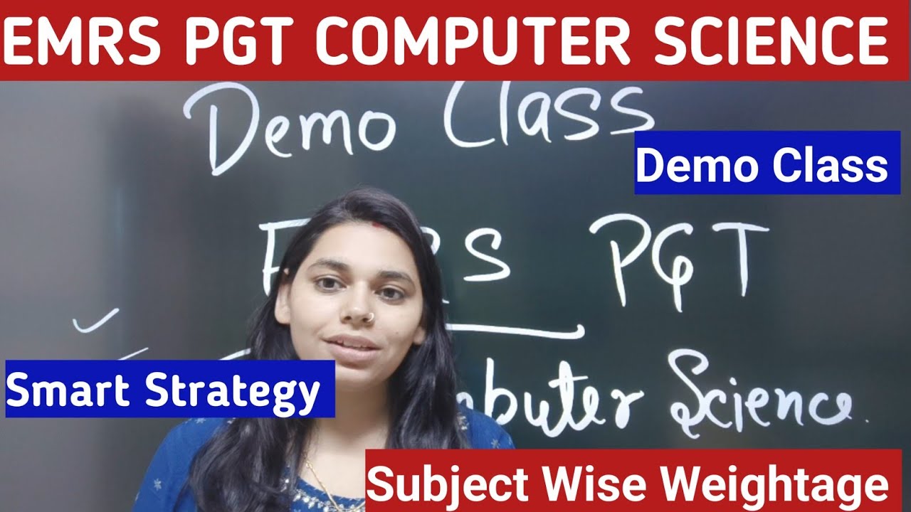 DEMO CLASS - EMRS PGT COMPUTER SCIENCE || Subject Wise WEIGHTAGE|| NS CLASSES