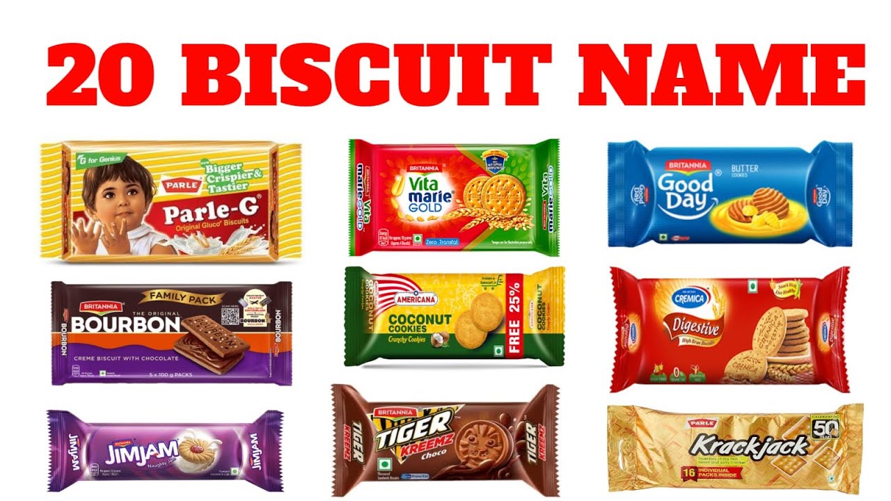20 बिस्किट के नाम || 20 BISCUIT NAME || KID LEARNING VIDEO