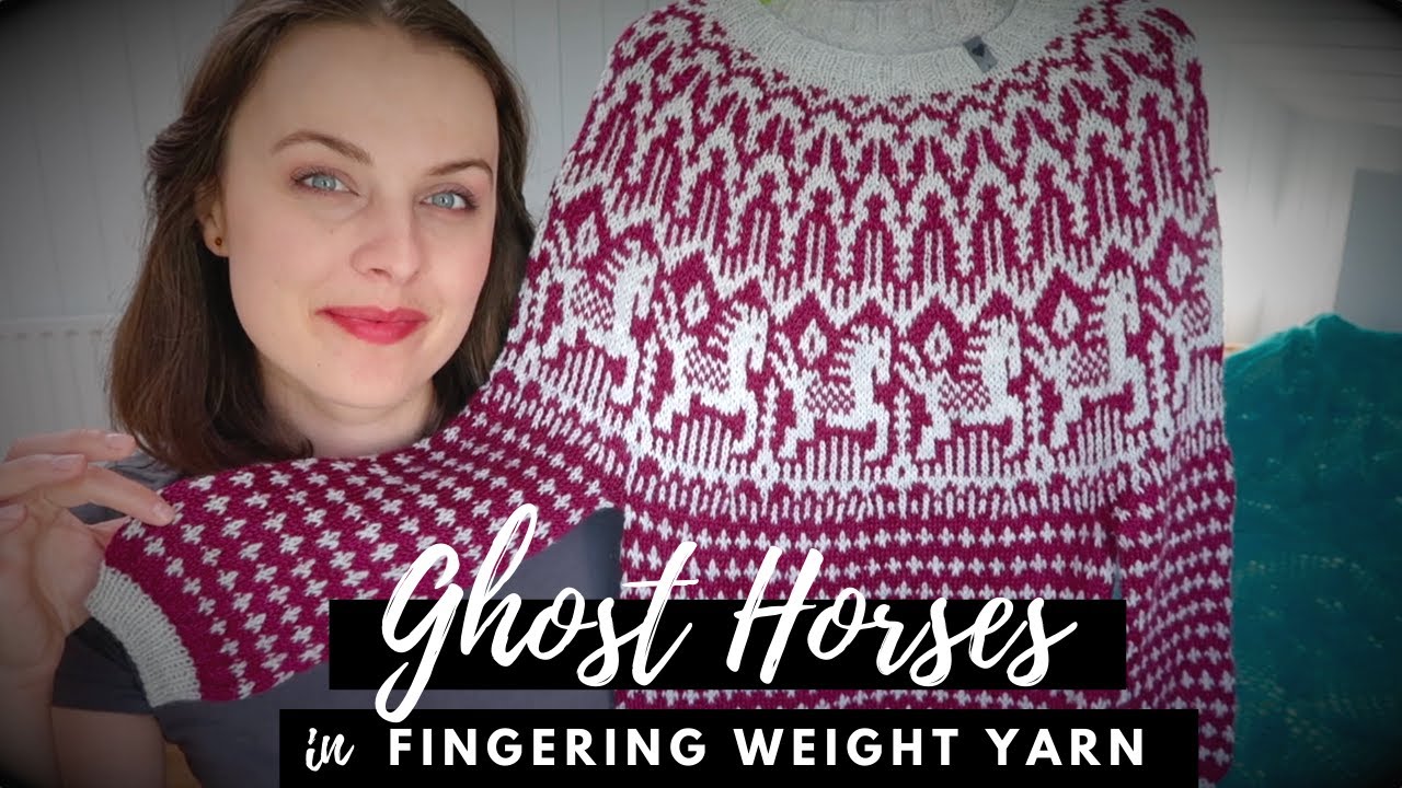 Ghost Horses Sweater pattern by Caitlin Hunter | colour work top down yoke sweater knitting pattern