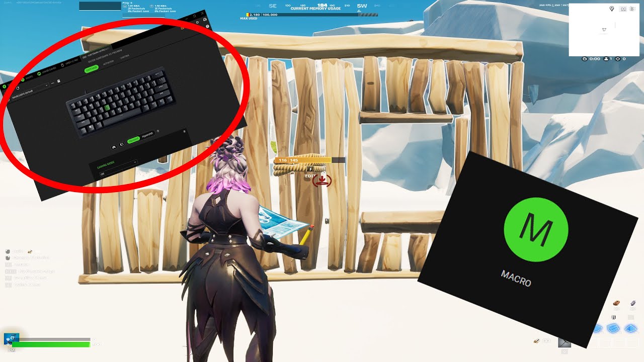 How to setup a macro for fortnite through razer synapse
