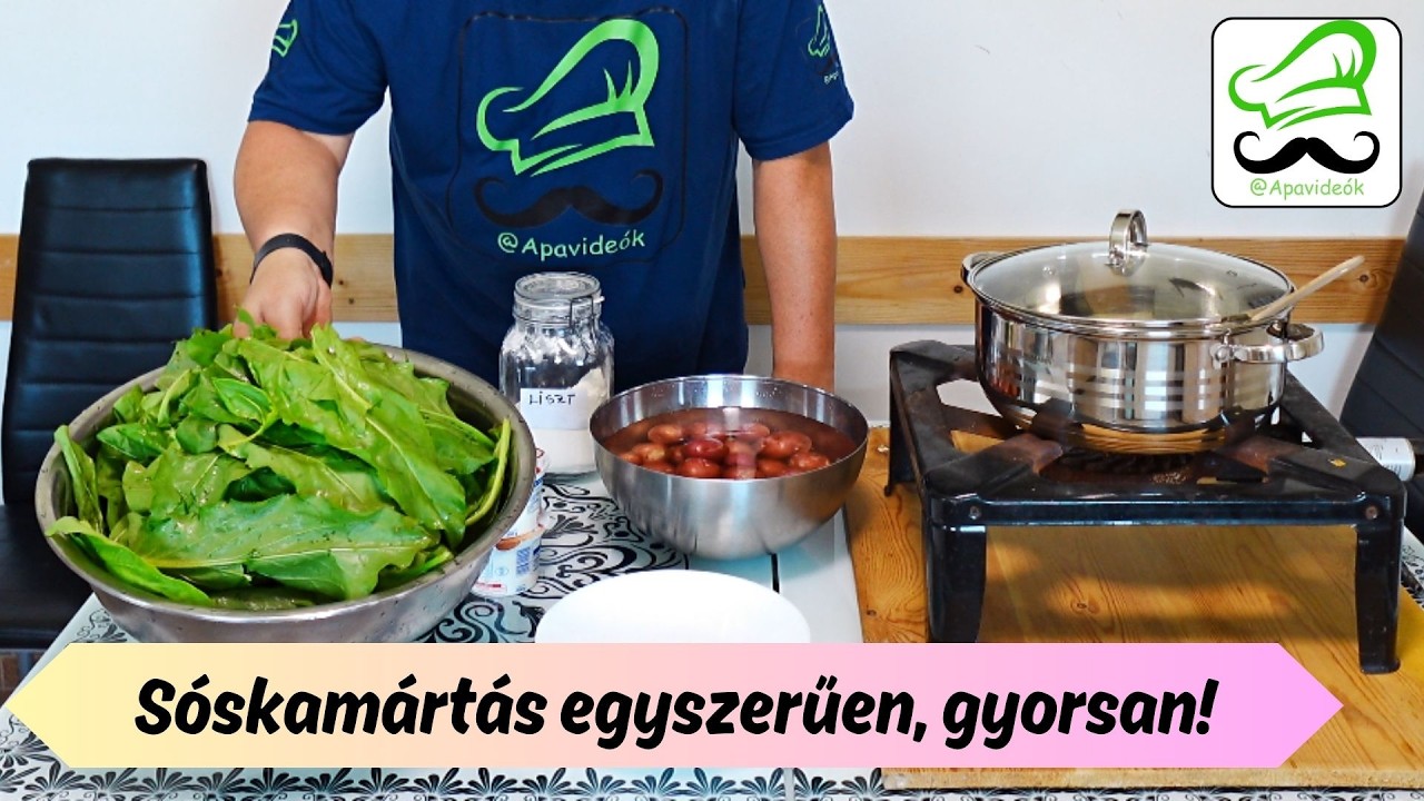 Sóskamártás közvetlenül a kertből, a legegyszerűbb és leggyorsabb módon! @Apavideok Apa főz!