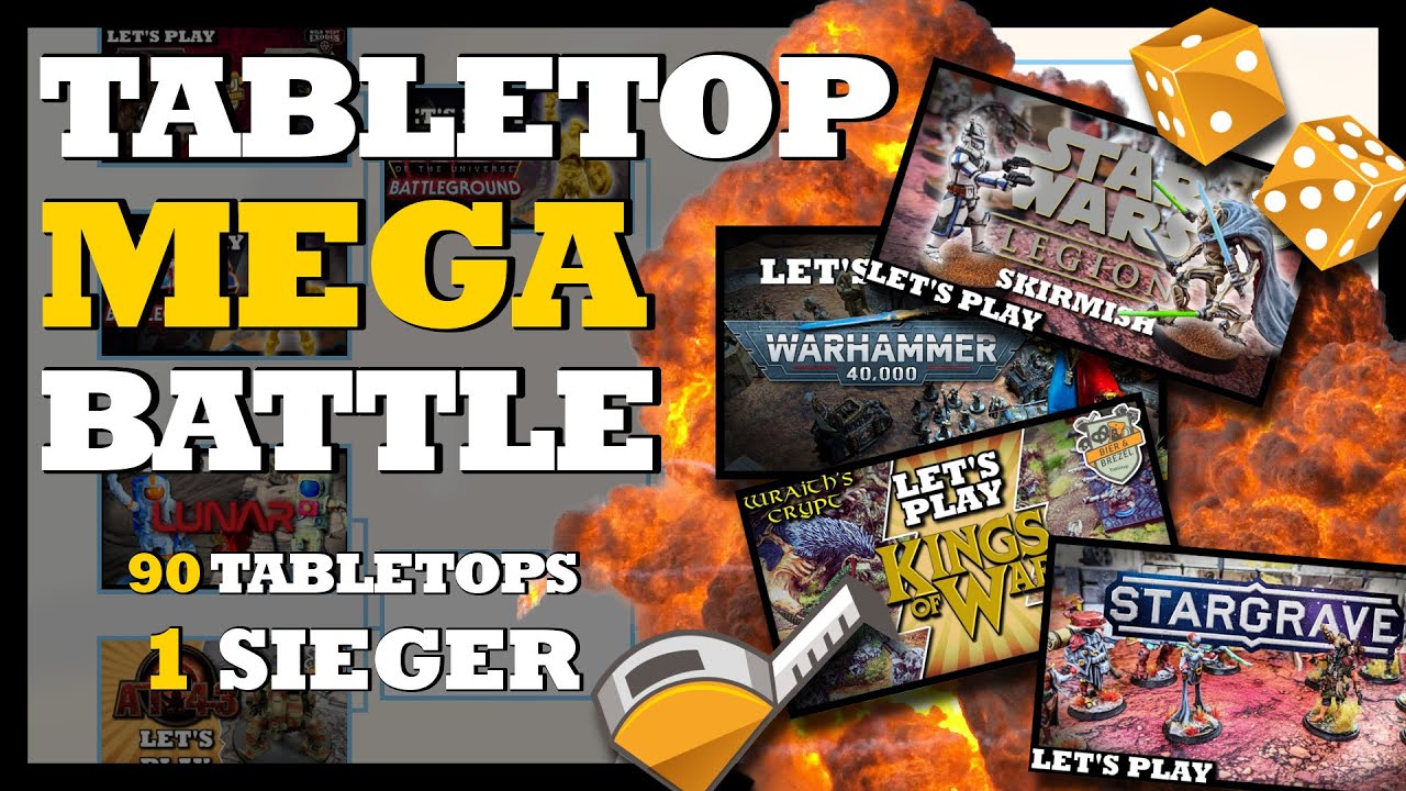 Was ist das beste Tabletop? - Der Tabletop Mega Battle: 90 Spiele - 1 Sieger