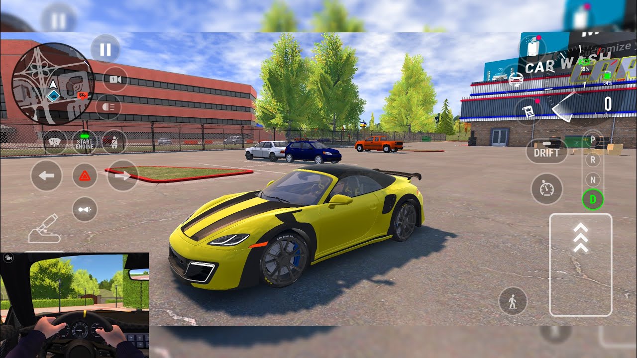 Enjoy my drive in Car Parking Driving School with Porsche 911 Turbo S 992 !