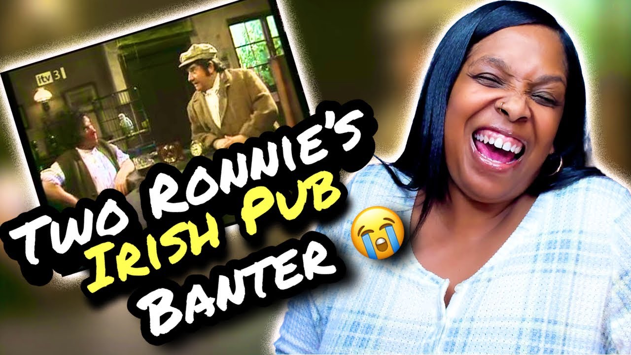 AMERICAN REACTS TO TWO RONNIES | Funniest Pub AND WALLPAPER SKETCH!!!