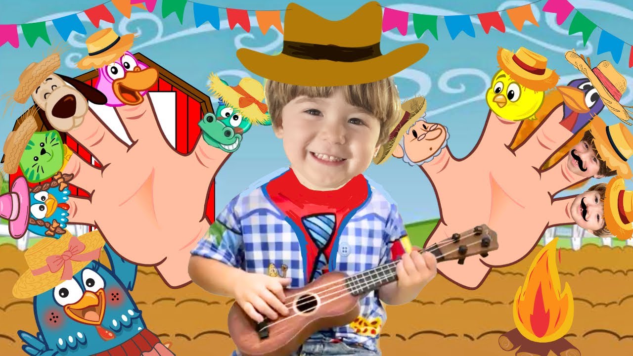GALINHA PINTADINHA - Família Dos Dedos - Seu Lobato Festa Junina - Música infantil - Heitor Ferris