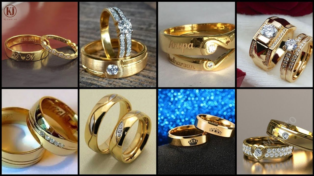 Couple Gold Rings Collection || Latest Gold Couple Ring Design 2023