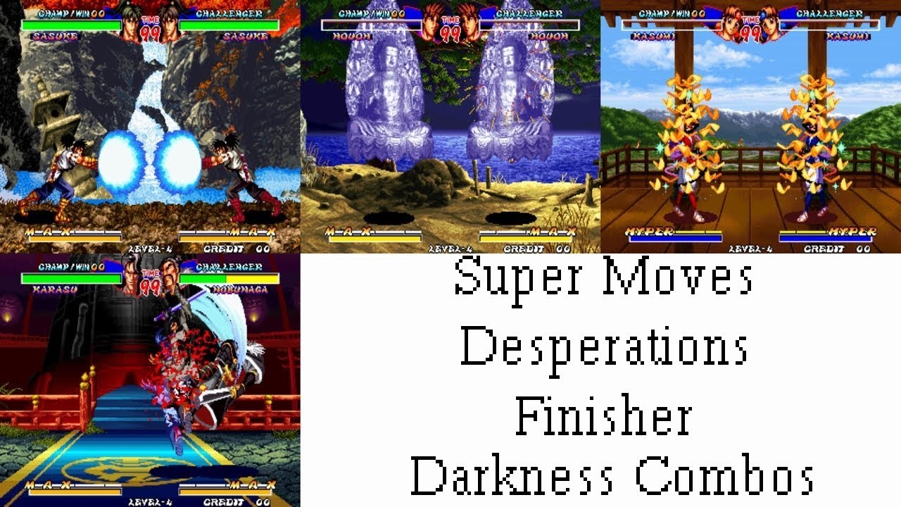 Ninja Masters-Ultra Deadly Force,True Super Power,Darkness Super Power Moves,Sudden Death of Rekka!