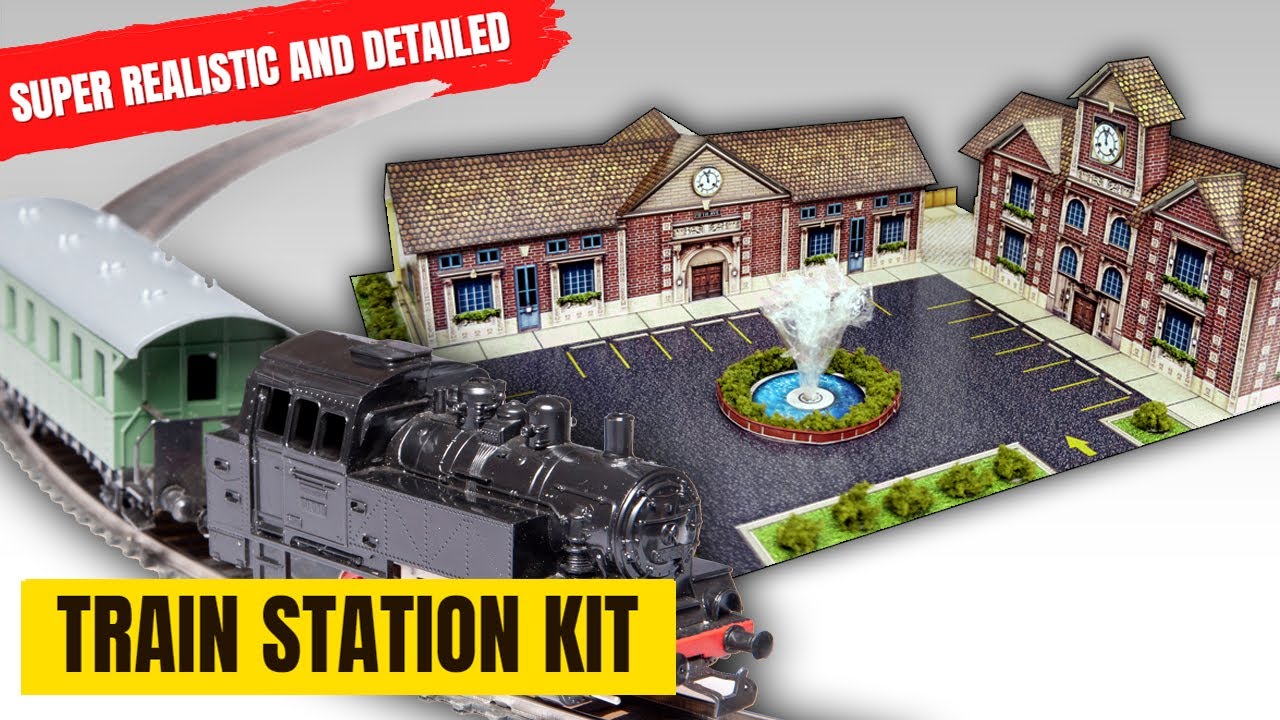 Scale Z Photo Real Train Station Diorama Model Building Tutorial