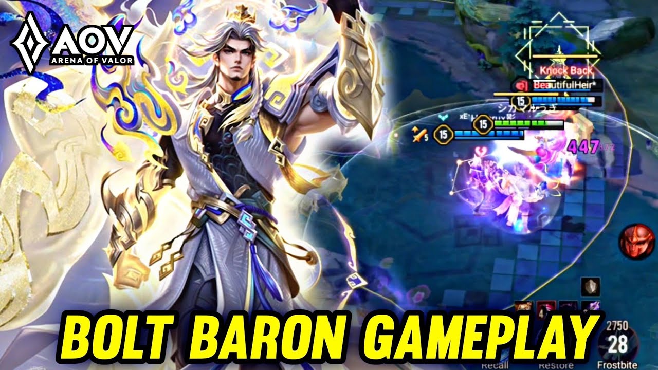 AOV : BOLT BARON GAMEPLAY | IN JUNGLE - ARENA OF VALOR LIENQUANMOBILE ROV
