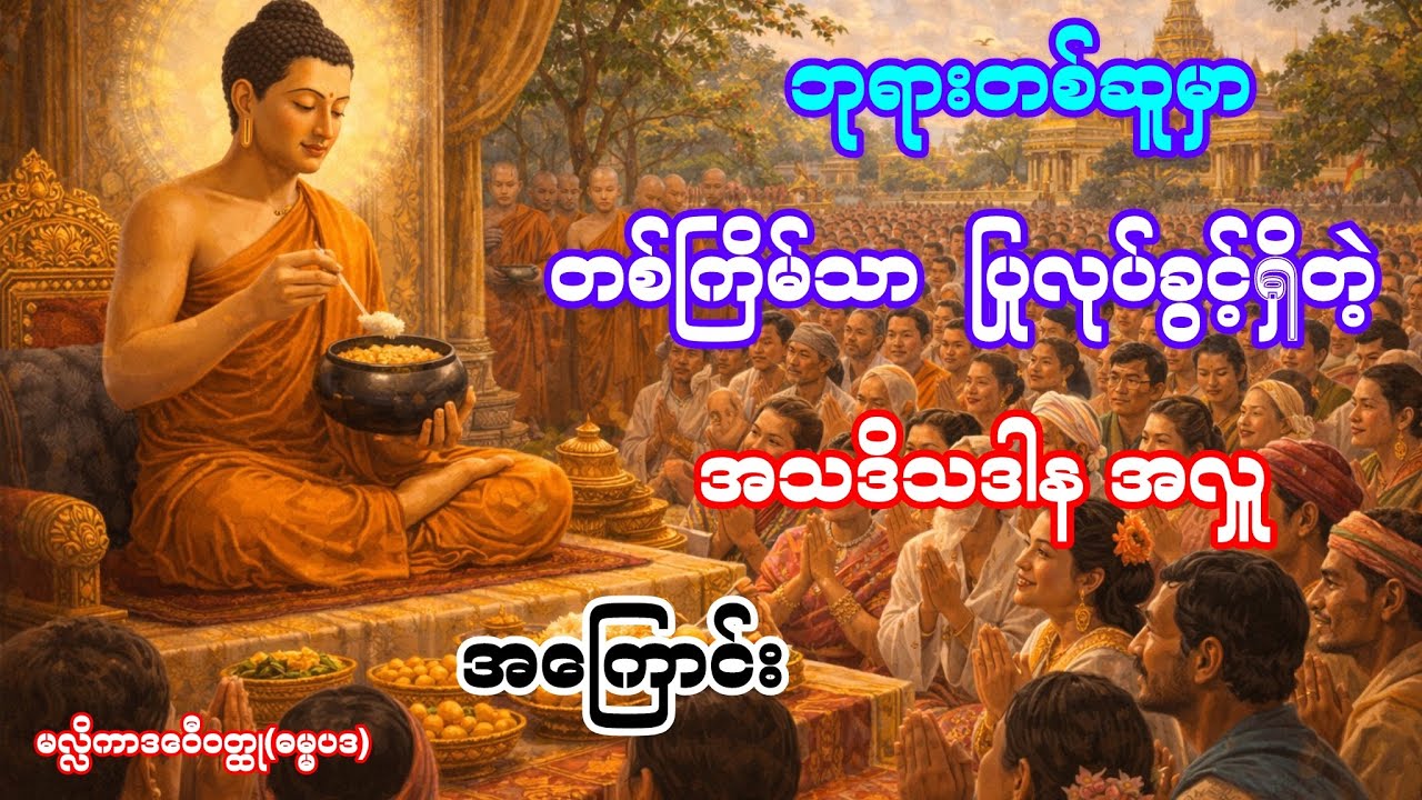 ဘုရားတစ်ဆူမှာ တစ်ကြိမ်သာ ပြုလုပ်ခွင့်ရှိတဲ့ အသဒိသဒါနဲ့ အလှူ အကြောင်း