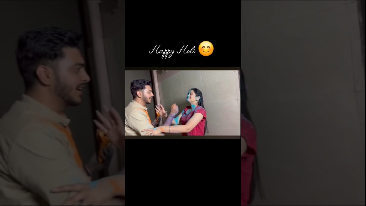 happy holi 🥰 all #rachitrojha  #sibbugiri #holi #holisong #song #love #couple #wedding