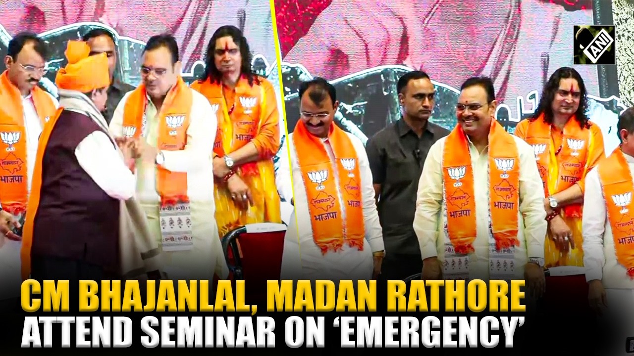 CM Bhajanlal Sharma, BJP Chief Madan Rathore honor 'Loktantra Senanis' on Emergency Anniversary