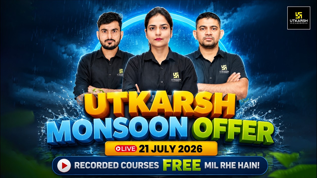 🔴 Utkarsh Monsoon Offer 🌧️ | Recorded Courses FREE 😱 | Limited Time Offer | Join Live Now