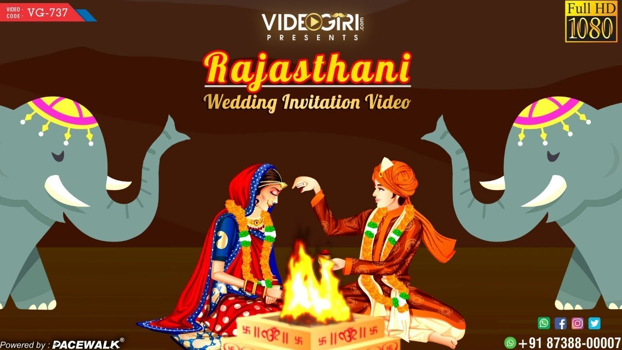 Marwari Wedding invitation | Rajasthani Wedding Invitation Video | Hindu Wedding invitation