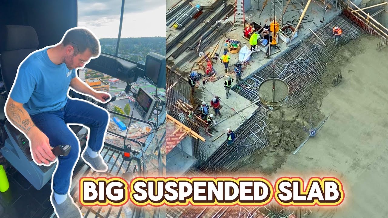 Tower Crane Empties Concrete Truck in 15 Minutes!