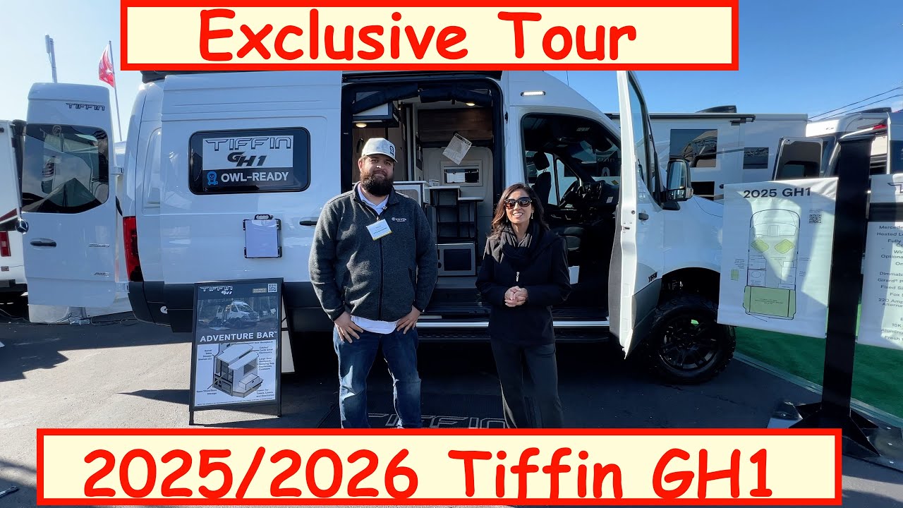 Exclusive Inside Tour Of The 2025 / 2026 Tiffin GH1 B-Class RV Adventure Van (OWL READY)