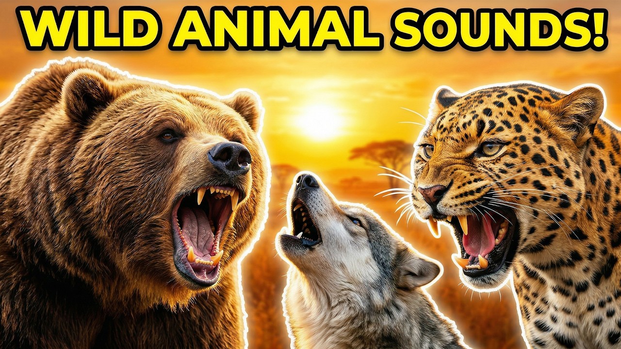 30 Real Wild Animal Sounds & Names | Animal Names for Kids | Fun Learning Video for Toddlers