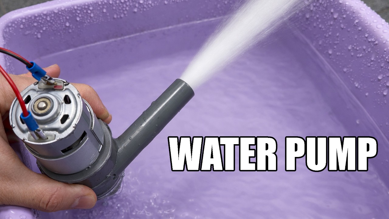 Homemade Water Pump Using a DC Motor – High-Pressure!