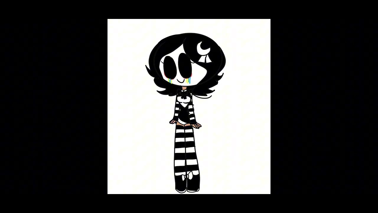 Meeting Angel Joy my Pierrot Freak circus oc enjoy-v-🖤🤍🩵💙🌙⭐️