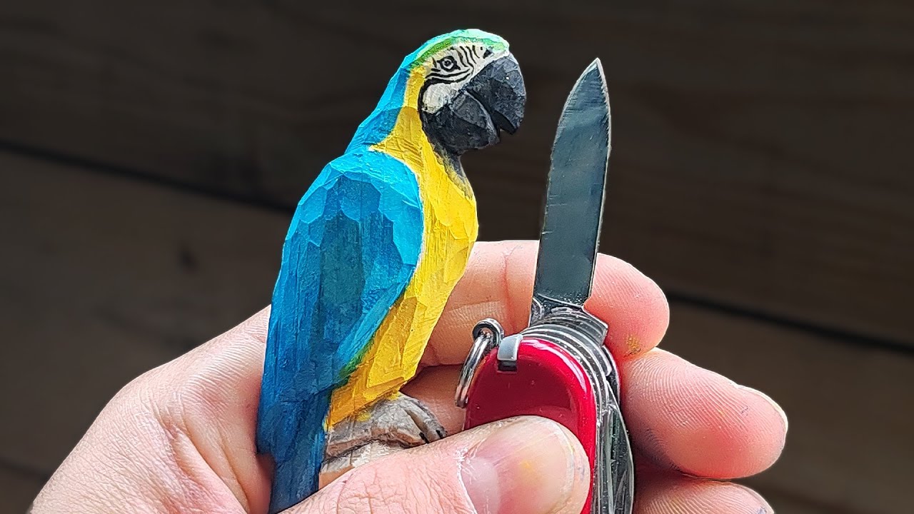 Simple 1x1 Parrot | Step-By-Step Beginner Whittling Tutorial