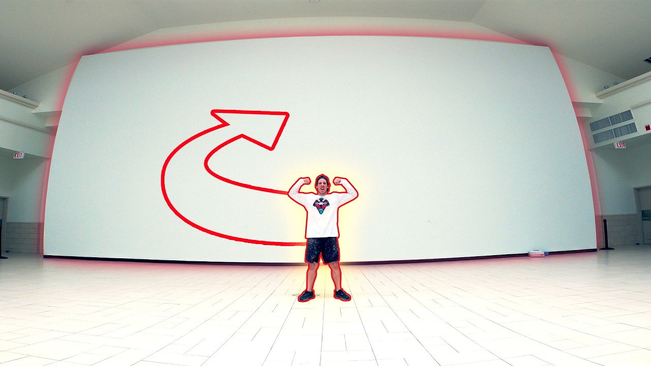 Hand Painting This Entire Wall Inside a Shopping Mall?!