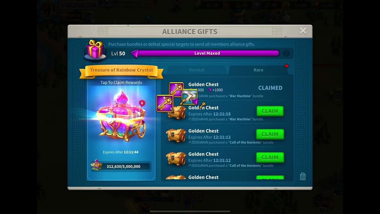 Rise of Kingdoms | 60GT Gold Chest