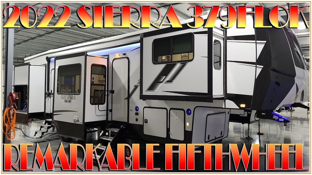 6 Slide Outs 2022 Sierra Luxury 379FLOK Front Living Room Fifth Wheel @ Couchs RV Nation a RV Review