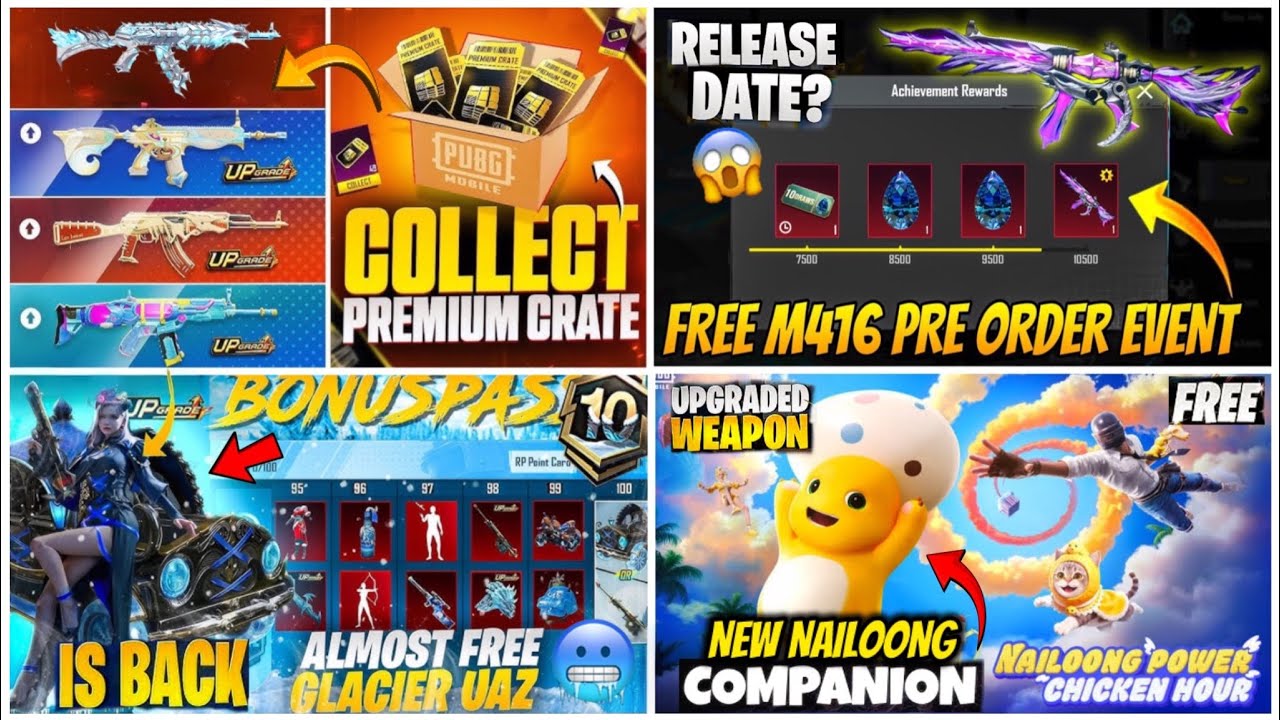 4.4 NEXT PREMIUM CRATE FULL LOOK😍| M416 SHINOBI KAMI IS BACK🔥GET FREE UPGRADE GLACIER UAZ🥶PUBGM/BGMI