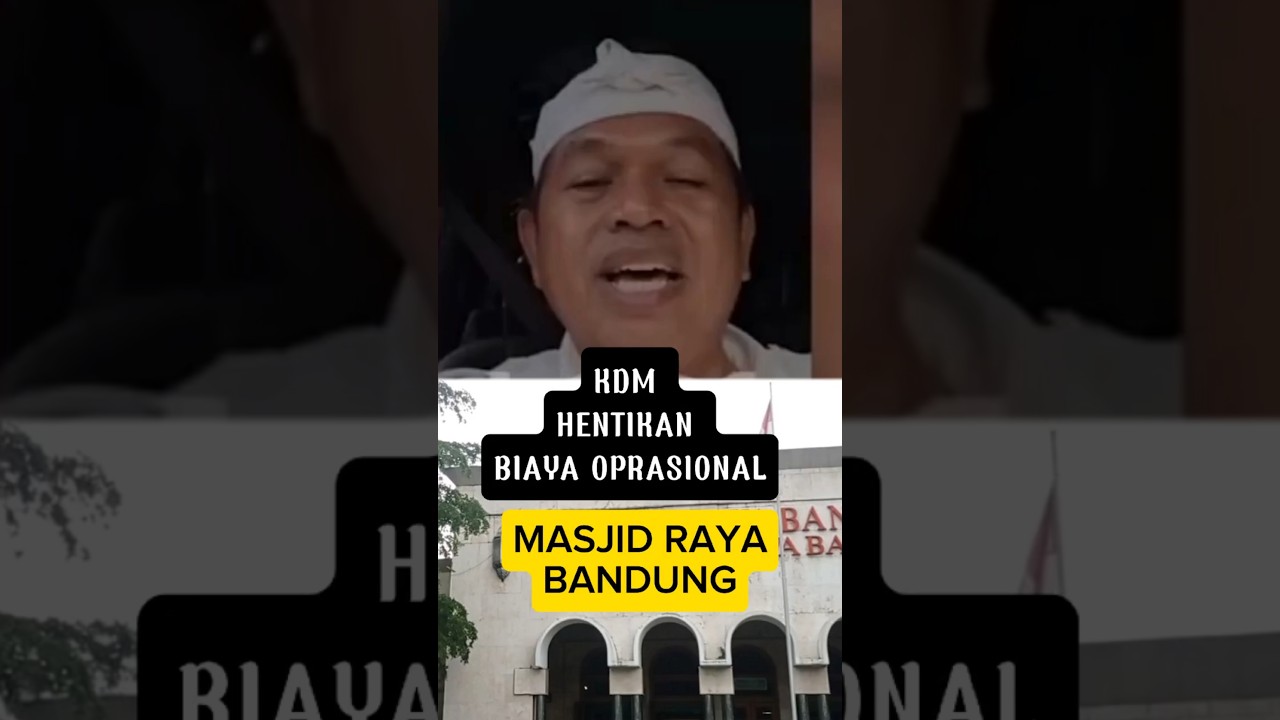 KDM Hentikan biaya oprasional Masjid Raya Bandung 