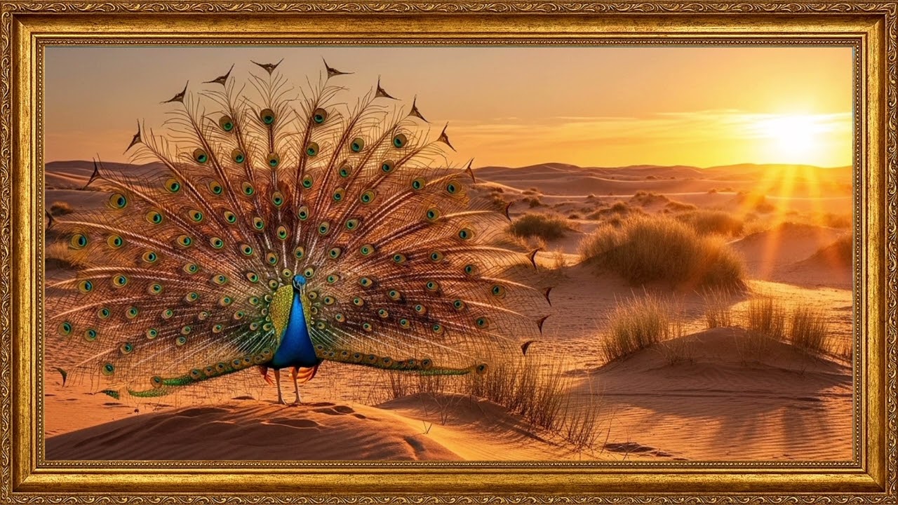 The beauty of the peacock, a symbol of nobility and good luck