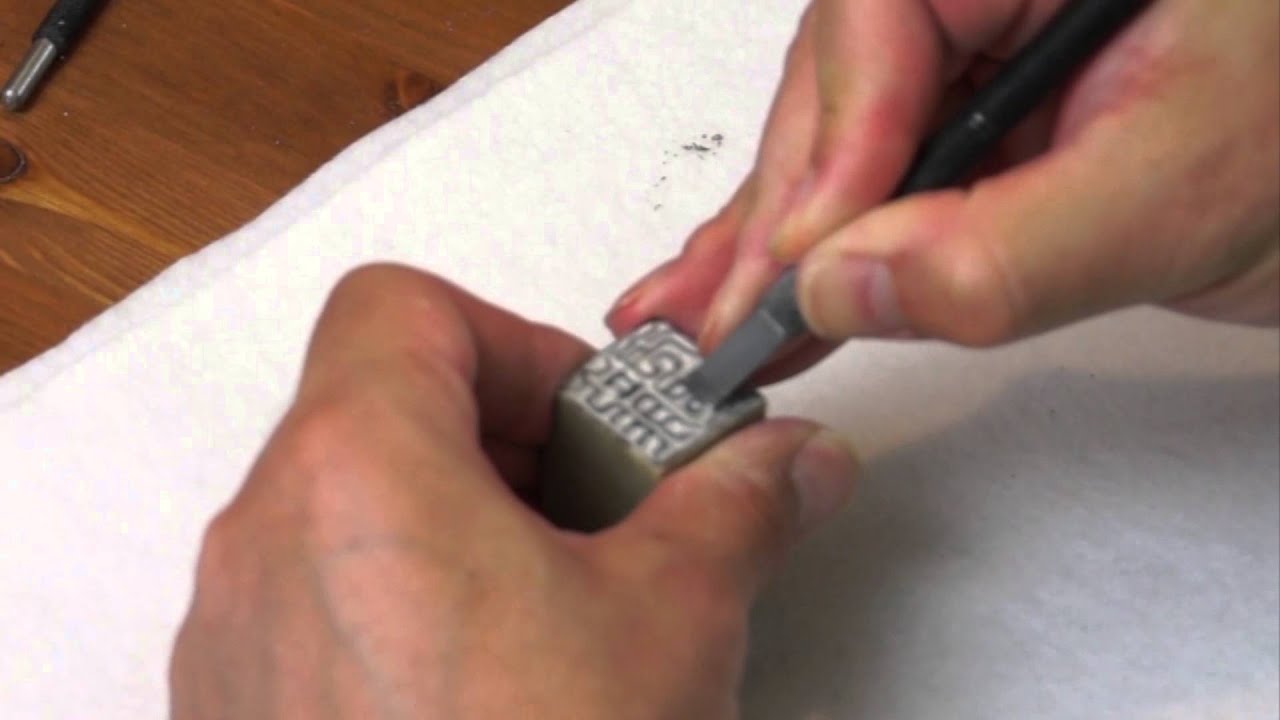 Carving a Japanese Hanko or Inkan Name Seal for Calligraphy Artist Jo Pieters
