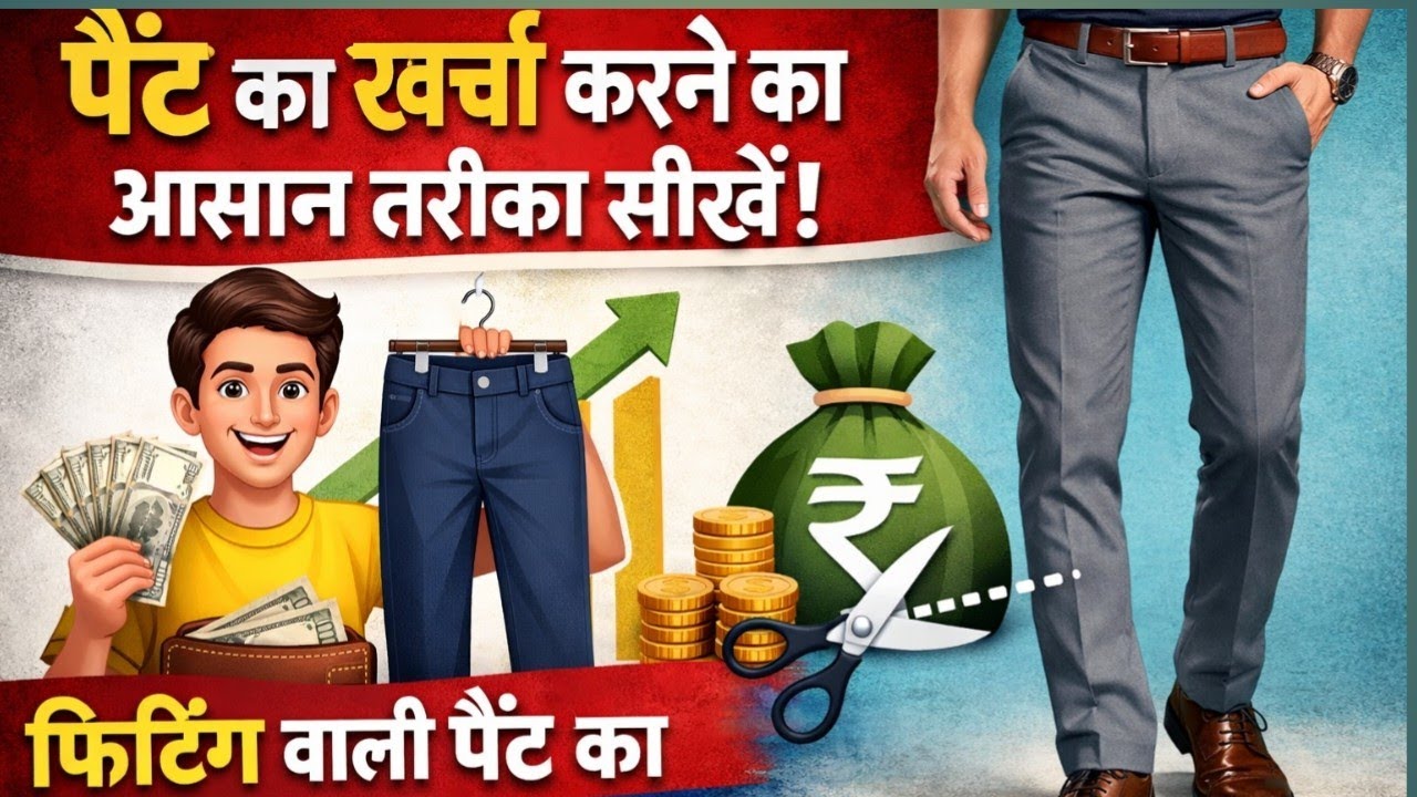 पैंट का खर्चा करने का आसान तरीका सीखें।। फिटिंग वाली पैंट का खर्चा कैसे करें 
