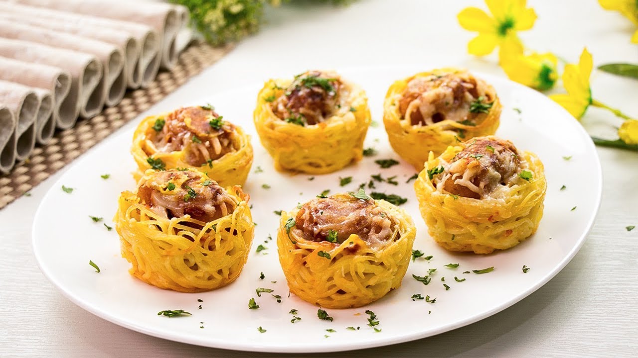 Spaghetti Muffins Recipe By SooperChef