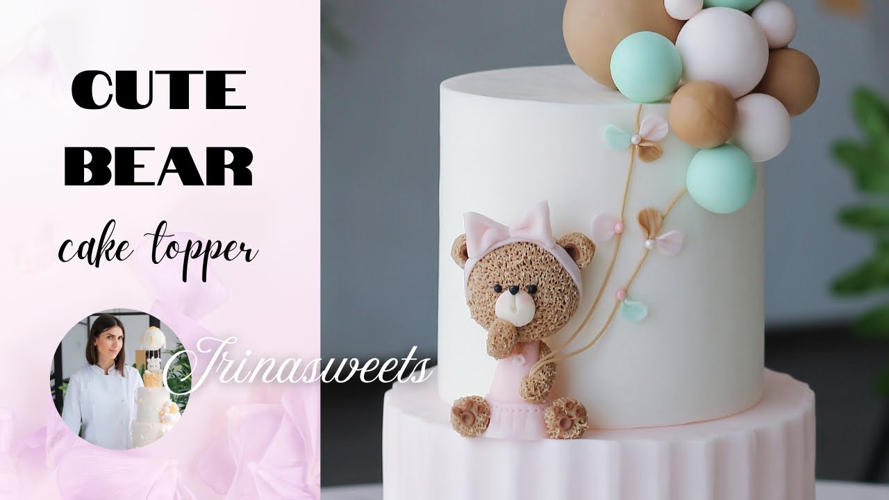 Cute bear from fondant/ Медведица из мастики