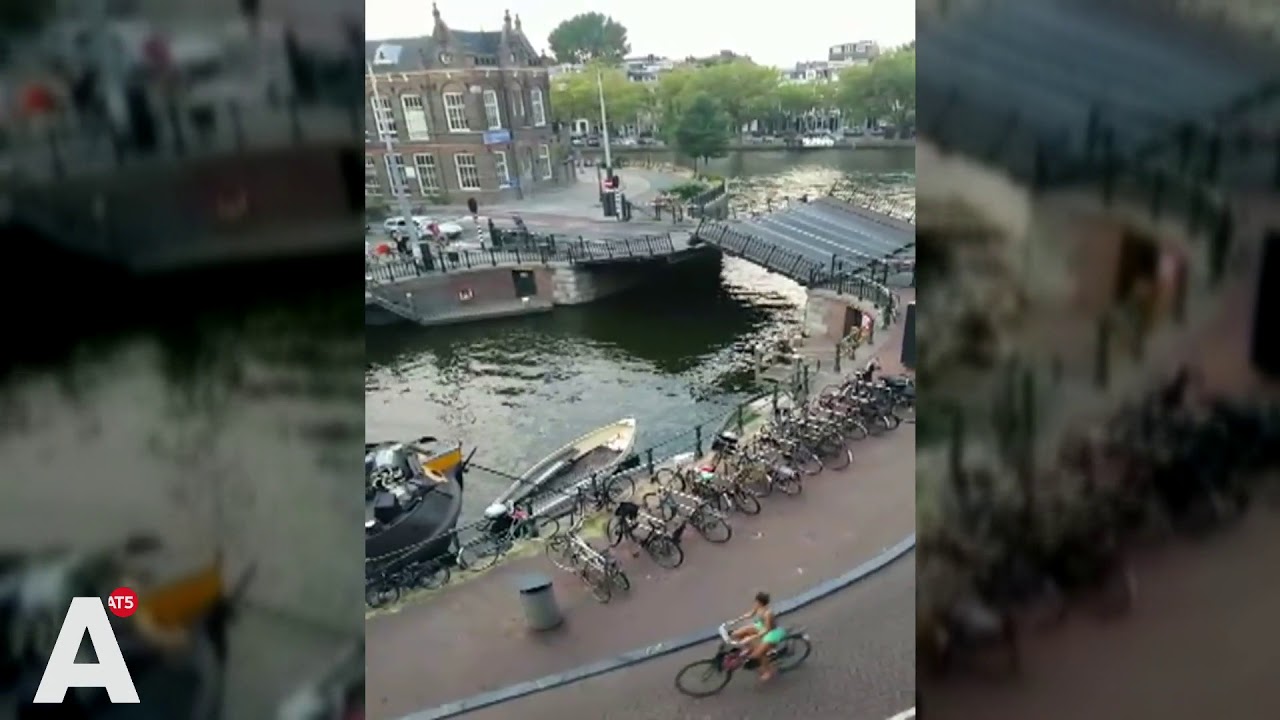 Omhoog gesprongen brug blijft afgesloten