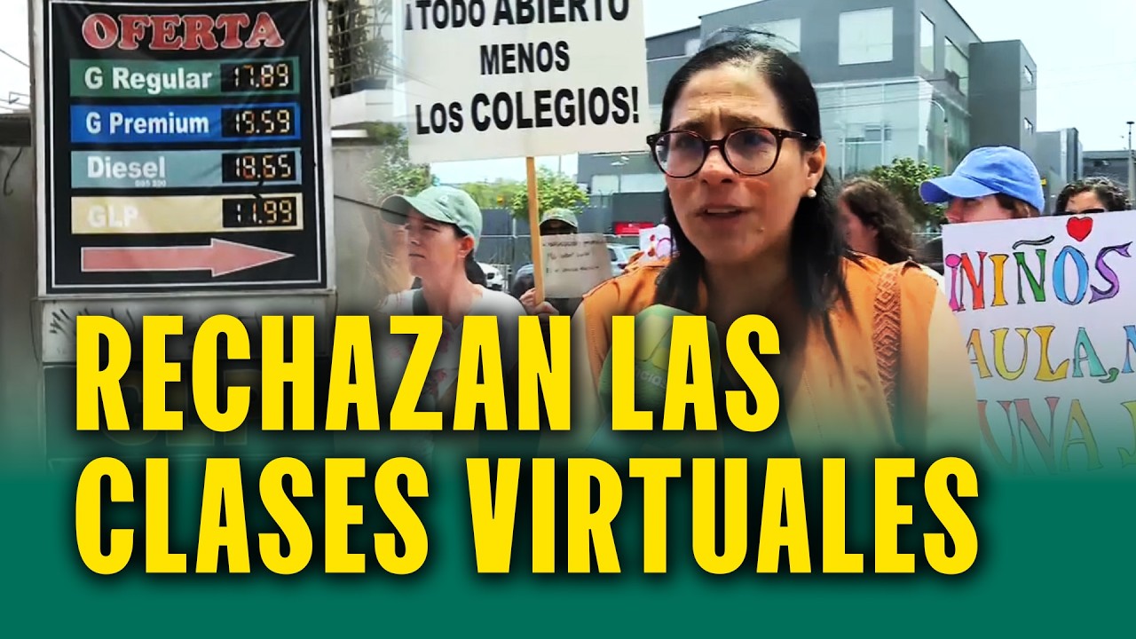 Padres protestan contra clases virtuales por crisis de gas: 