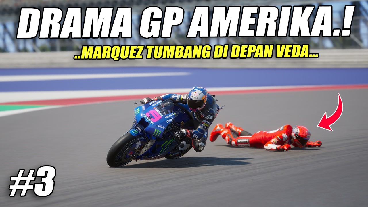 MotoGP 2026❗AKSI HEROIK KING VEDA SINGKIRKAN CAPTEN AMERIKA😱❓LAHIRNYA PENGUASA BARU 🏁❓#AmericasGP 🇺🇸