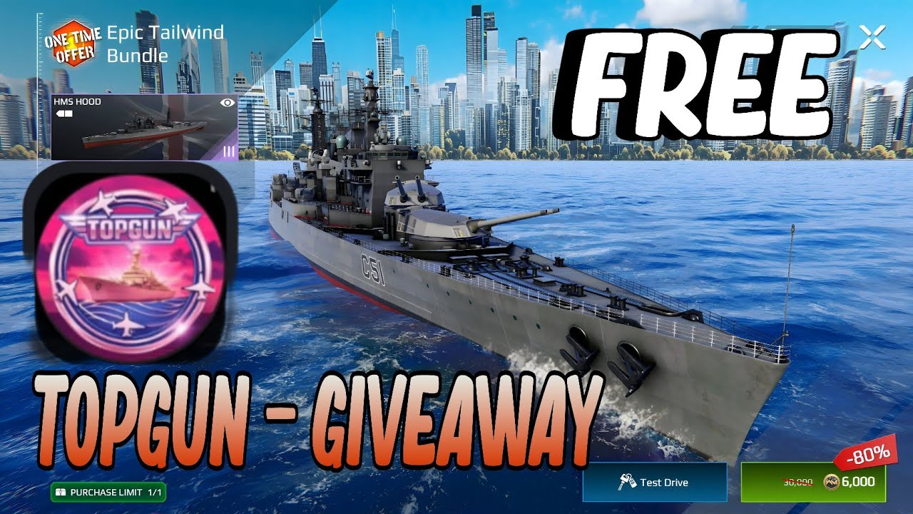 GIVEAWAY - HMS HOOD Premium Battlepass | Free Ship!