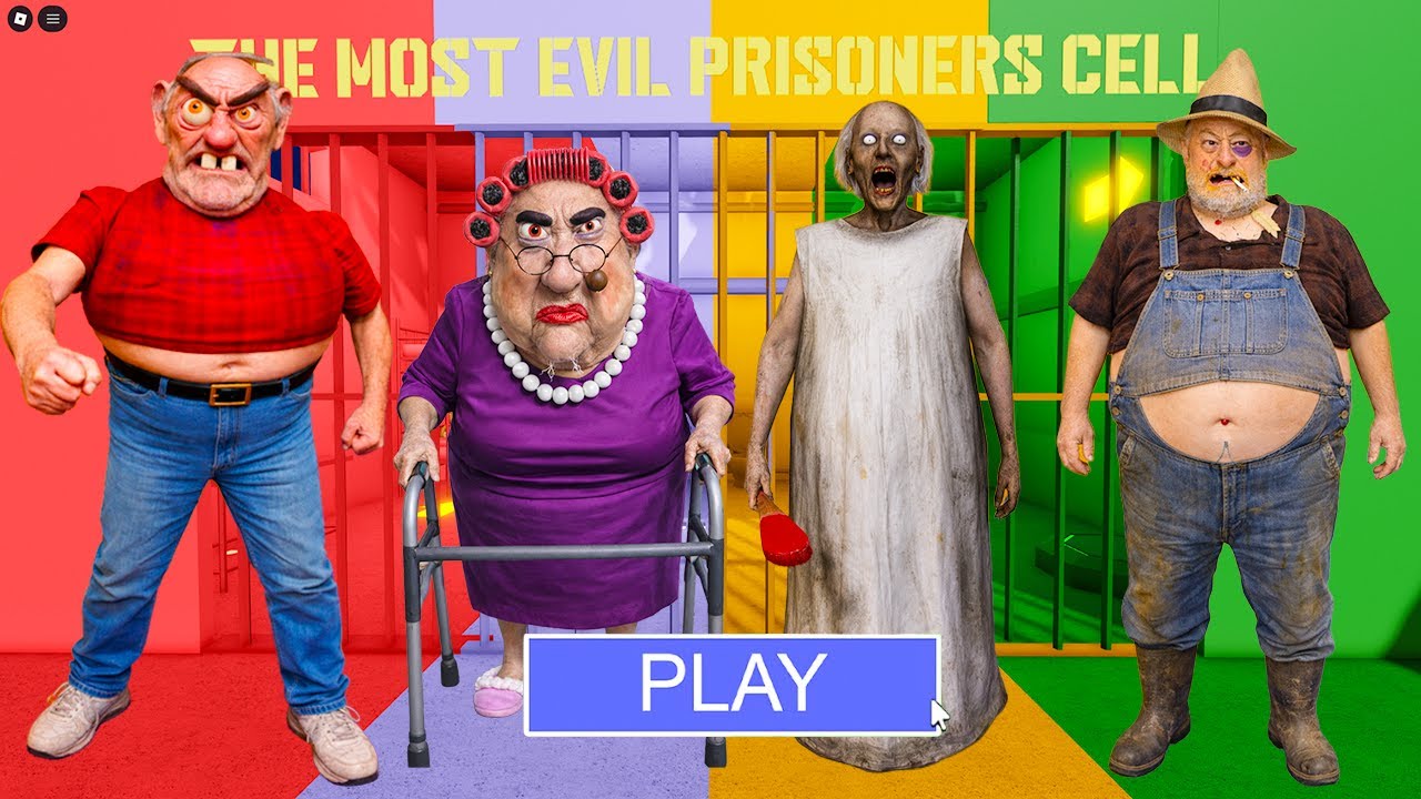 ABUELO MALVADO VS ABUELA MALVADA VS ABUELA ATERRADORA VS TIM AGRICULTOR? Obby Aterrador #Roblox